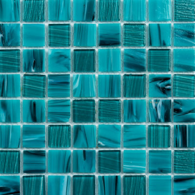 Carreau de mosaïque en verre texturé à bord droit de qualité supérieure de 0,9 po x 0,9 po