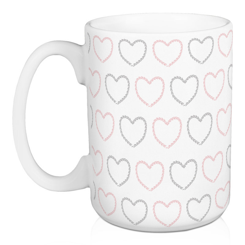 Tasse à motif de cœur tressé