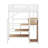Full Size Metal Loft Bed With Desk And LED Light-1674471789