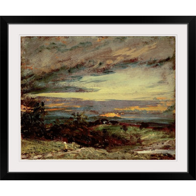 Étude au coucher du soleil de Hampstead, regardant vers Harrow par John Constable - reproduction imprimée