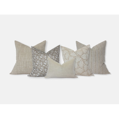 No Textured Cotton Blend Pillow Cover