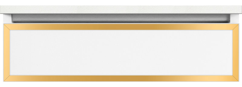 Profiles Framed 30" Single Bathroom Vanity Base Only, Full Drawer, No, Satin White/Matte Gold