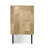 Solid Mango Wood Sideboard Buffet with Woven Raffia Accents