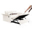 Canapé-lit 55,5 po 3-en-1 pliable, canapé double en velours moderne, canapé-lit à dossier réglable, sac de rangement et oreiller, bureau d'ordinateur portable caché avec port USB, convient au salon, à la chambre à coucher-575470118