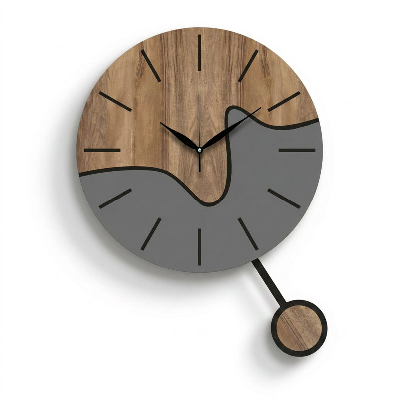 Artistic Wave Pendulum Wall Clock