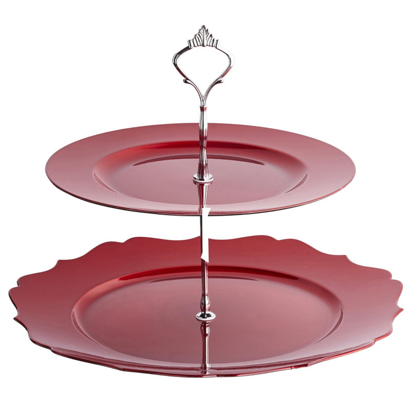Ceramic Cake Stand, Red