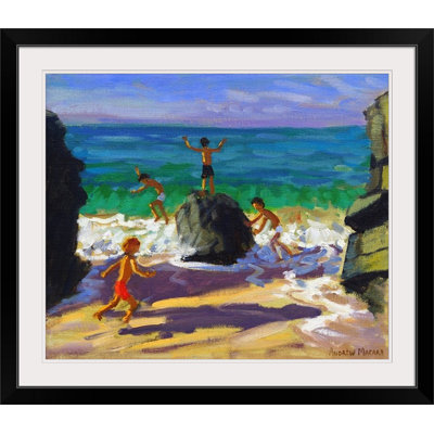 «Almonte« Climbing Rocks Porthmeor Beach St Ives »par Andrew Macara, reproduction d'art