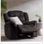 Design classique, tissu moelleux brun, fauteuil inclinable oscillant