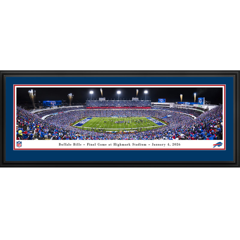 Buffalo Bills, dernier match au Highmark Stadium - 4 janvier 2026 - Cadre standard, Encadré sans passe-partout