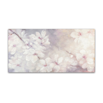 « cerises fleuries », reproduction sur toile tendue