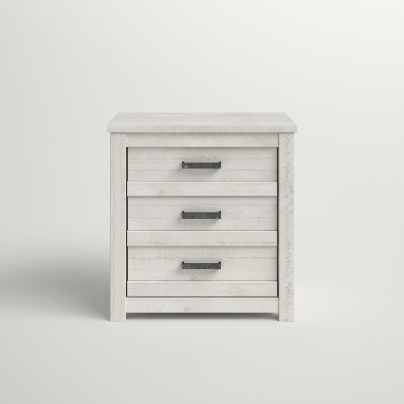 Romney 26'' W Solid Wood Nightstand, Antique White