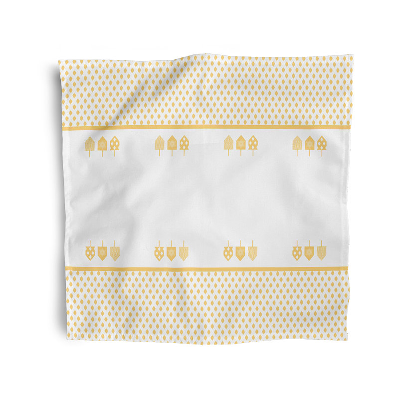 Laqundra Dreidels Napkins, Yellow