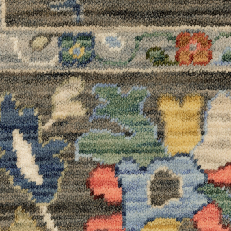 Anneli Vintage Oriental Grey/ Multi Area Rug, Rectangle 3'3" x 5'