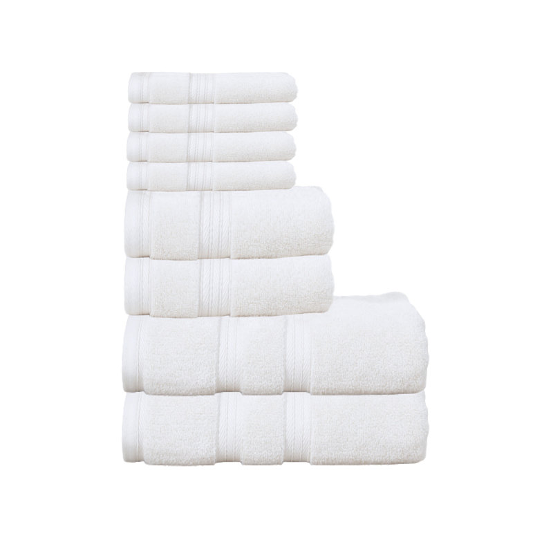 Ensemble de serviettes de bain 100% coton Elegance Essentials 550GSM Zero Twist (2 serviettes de bain, 2 serviettes à main et 4 débarbouillettes)
