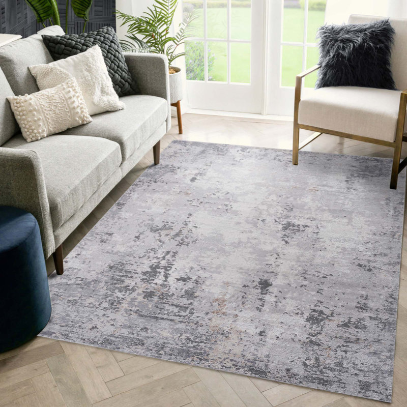 Abstract Non-Shedding Living Room Bedroom Dining Home Office Stylish And Stain Resistant Area Rug, Rectangle 5'3" x 7'6"