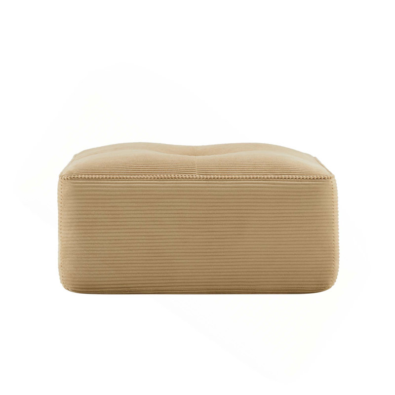 Repose-pieds ergonomique en velours côtelé de qualité supérieure pour le salon et la chambre à coucher, Camel