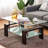 Rectangular Tempered Glass Coffee Table with Shelf-1373258101-1450897544