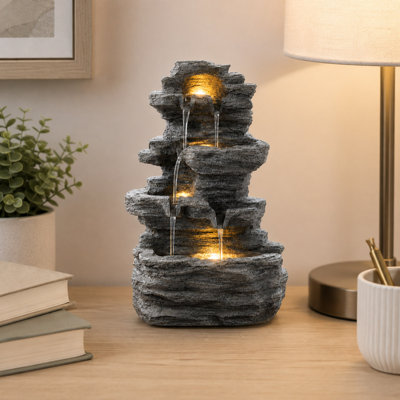 Fontaine de table 15,5 po Gray Rock Waterfall