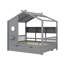 Lit double en bois de style moderne avec lit gigogne et tablette de rangement-8058665-8058668
