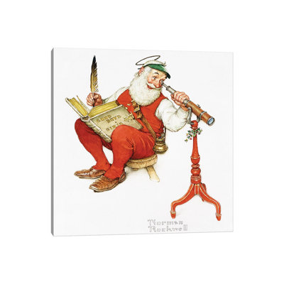 Checking up by Norman Rockwell - 1 Piece Wrapped Canvas Painting
