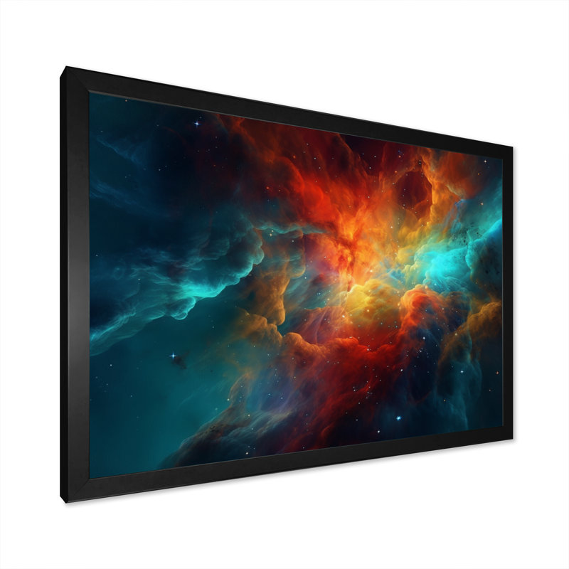 Revolution Space VII - Imprimé, Cadre simple noir, H 12 po x l 20 po x P 1 po