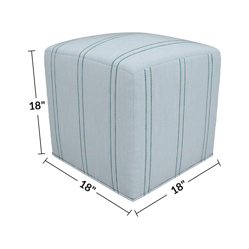 Repose-pieds Eliana Sunbrella, Sunbrella Wayward Sky, H 18 po x l 18 po x P 18 po