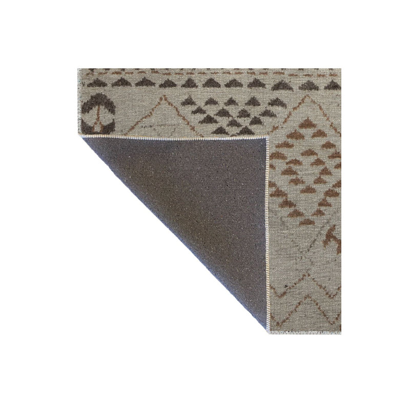 Tapis géométrique abstrait à motif géométrique abstrait, Tapis de couloir 3 pi 3 po x 6 pi 7 po