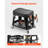 Mechanic Stool Rolling Workshop Seat 300 lbs Load with Wheels & Tool Tray
