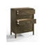 Commode haute 5 tiroirs Cid Caro, bois d'hévéa brun wengé