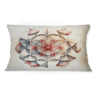Coussin décoratif à motif géométrique abstrait Sacred Geometric III
