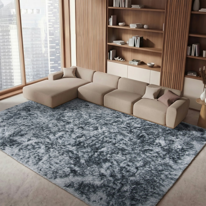 Morrell Shag Hand Tufted Performance Solid Color Rug, Rectangle 8' x 10'