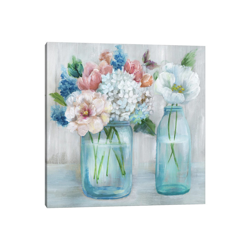 Country Bouquet by Nan - Wrapped Canvas Gallery-Wrapped Canvas Giclée, 45.72 cm H x 45.72 cm W