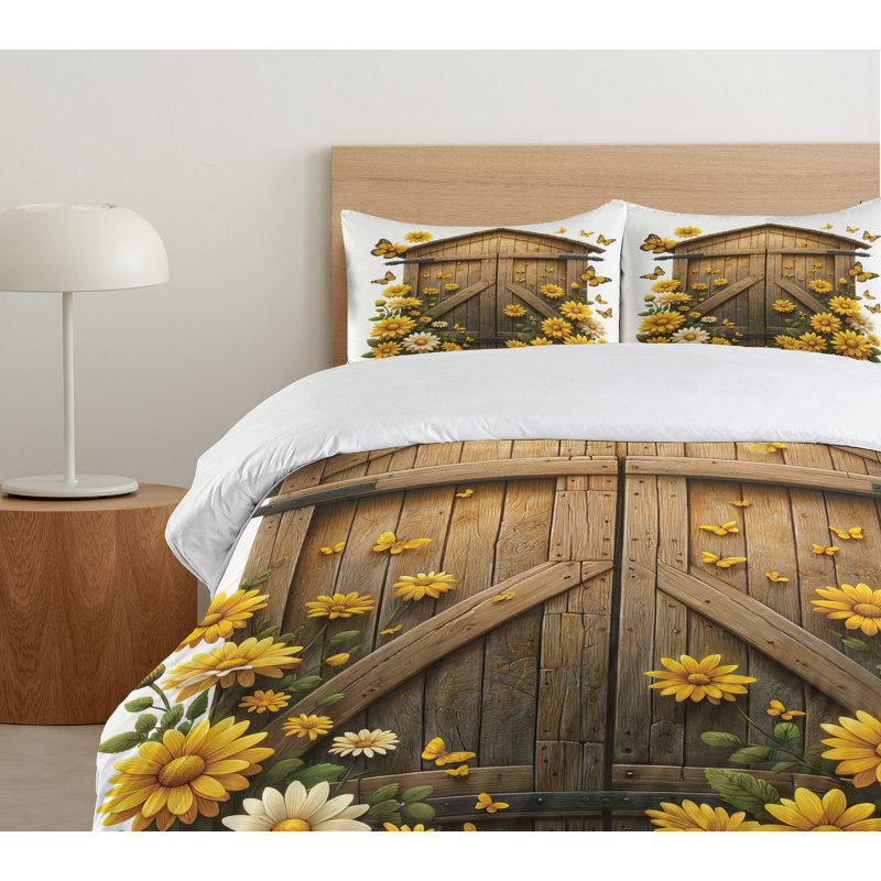 Rustic Duvet Cover, King Duvet Cover + 2 Standard Shams