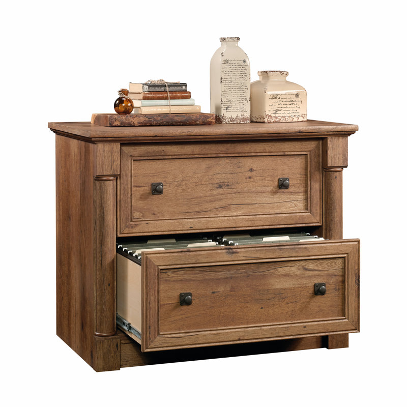 Armetha 36.811'' Wide 2 -Drawer File Cabinet, Vintage Oak
