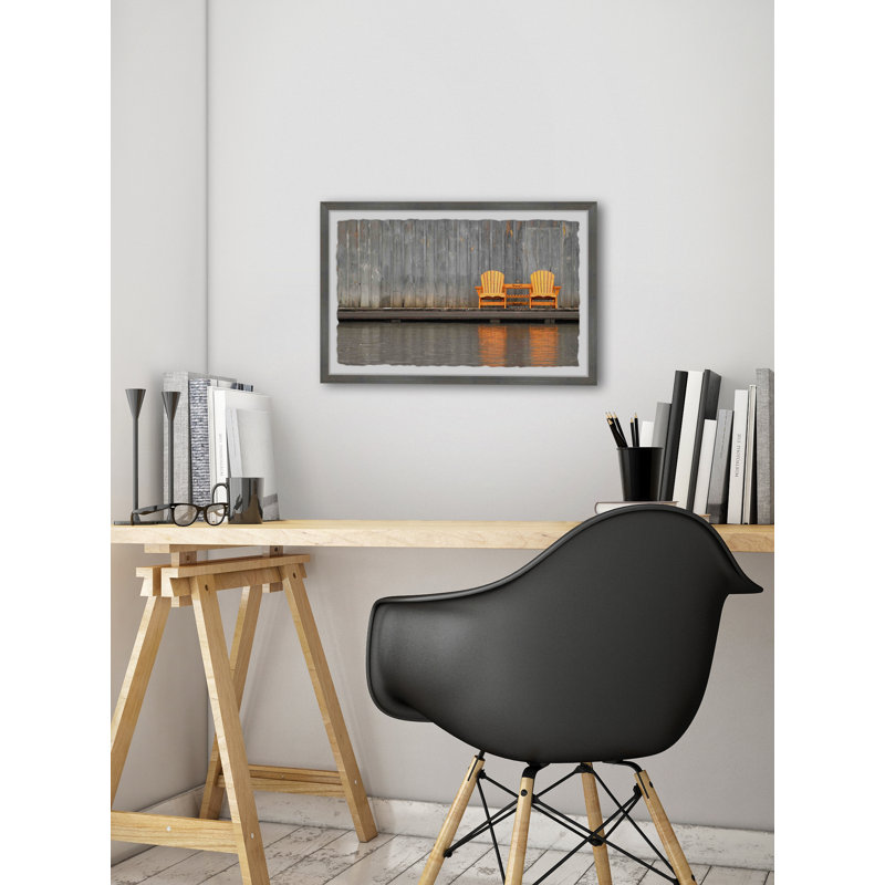 Golden Chairs - Single Picture Frame Painting, 41 cm H x 61 cm W