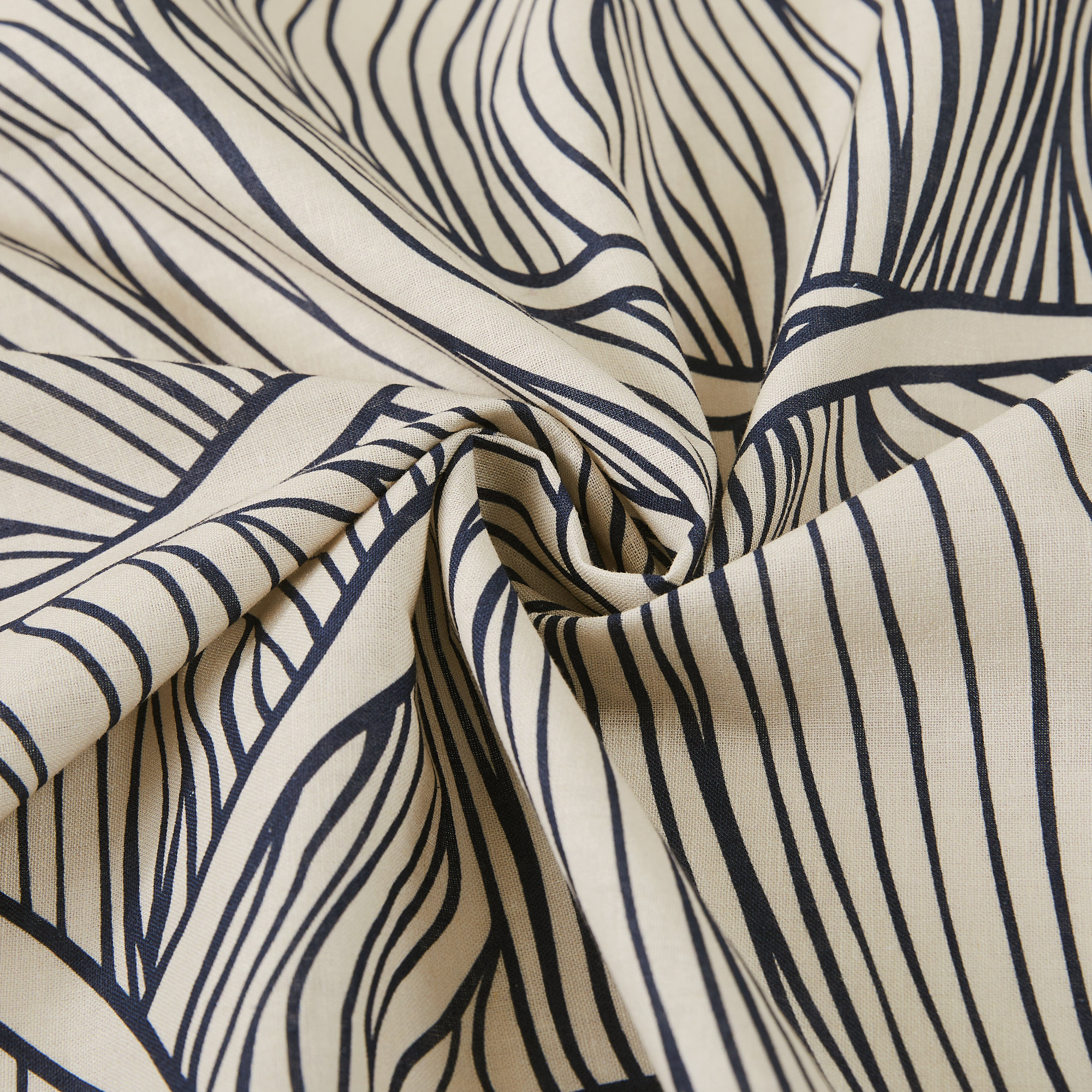 Ivy Bronx Umbra Bloom Linen Blend Shower Curtain | Wayfair