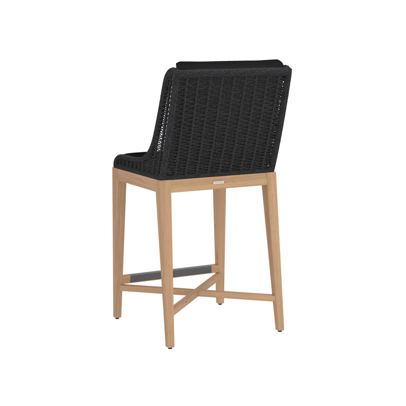 Sorrento Outdoor Bar Stool, 26", Black
