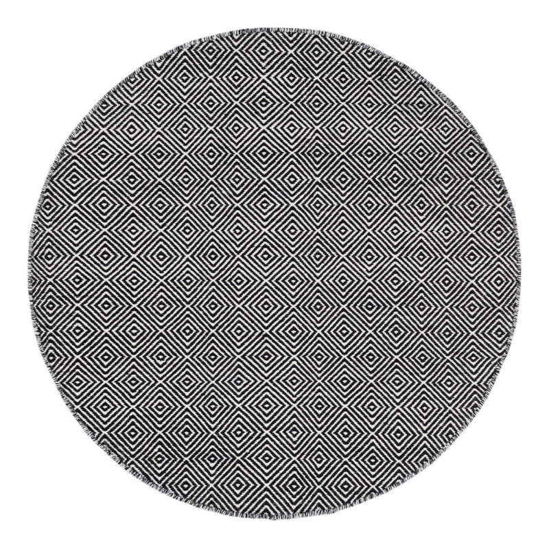 Tapis en laine Traetyn, Rond 4 pi 1 po