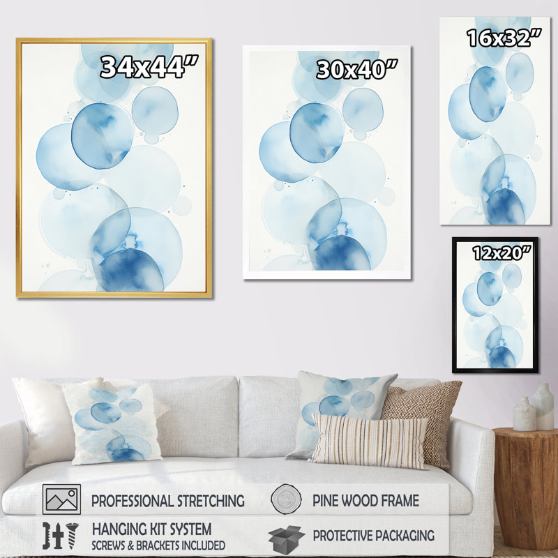 «Tranquility Vintage Light», impression sur toile géométrique moderne, H 32 po x l 16 po x P 1 po, Cadre simple argenté