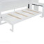 Lit escamotable mural simple avec placard, tiroirs et bureau - blanc-1207441543