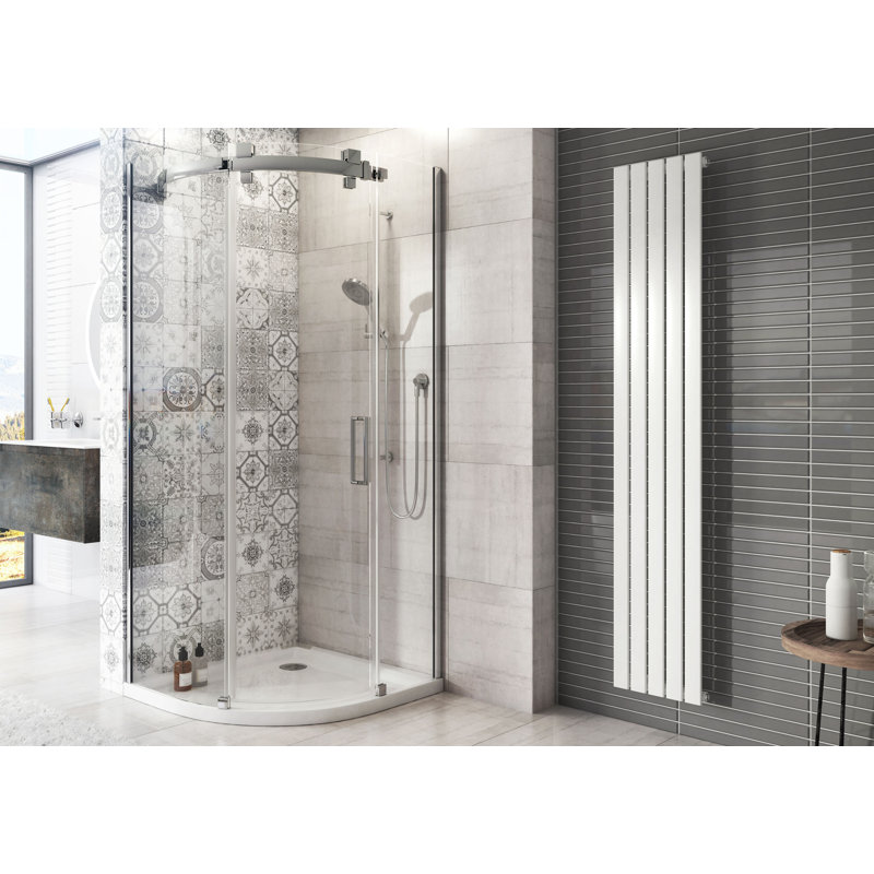 Peter Vertical Flat Double Panel Radiator, 1800mm H x 340mm W, White