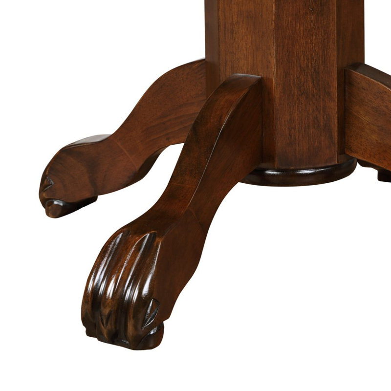 Adelaida 30.25" L Round Solid Wood Table, Cappuccino