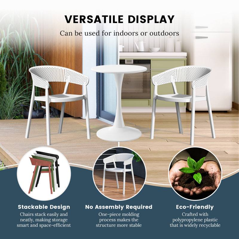 Ensemble repas carré pour 4 personnes, Blanc