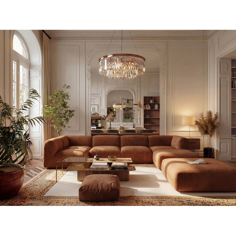 Canapé modulaire Deep Gather (crépuscule), Fauteuil sans accoudoir, Brun