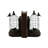 Bird Decorative Black Bookends with Cages