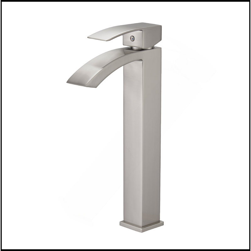 Brushed Nickel Bathroom Faucet,Faucet For Bathroom Sink, Single Hole Bathroom Faucet Modern Single Handle Vanity Basin Faucet