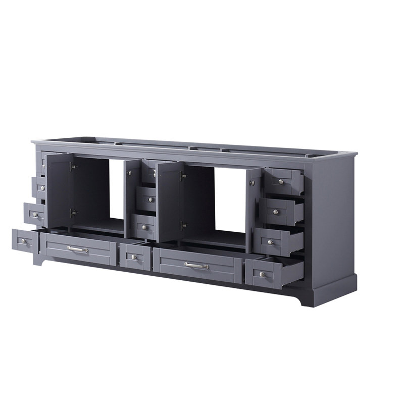 Meuble-lavabo double (armoire seulement), Gris foncé