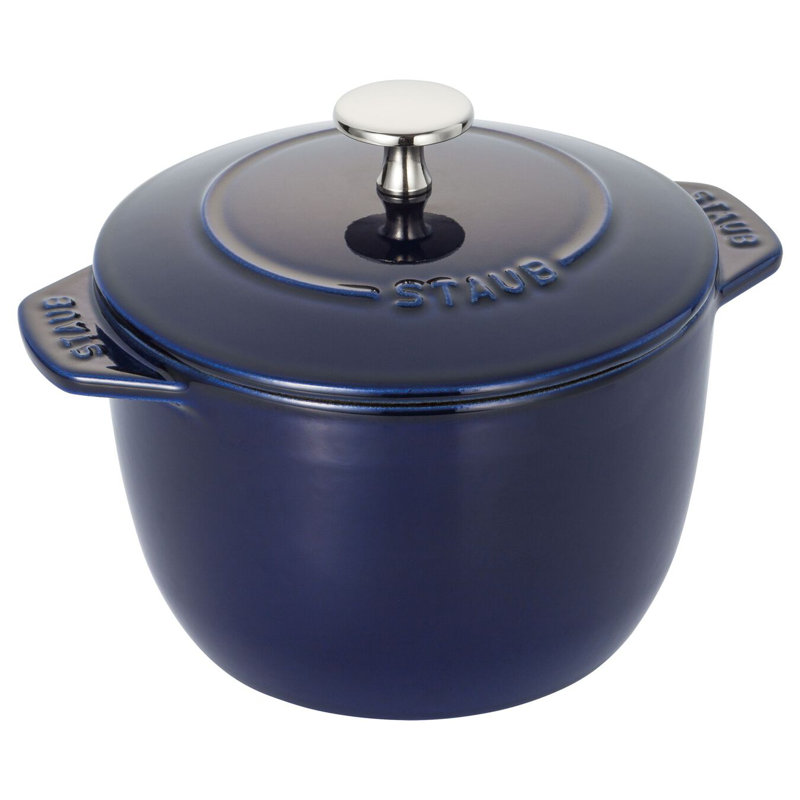 Staub Cast Iron 1.84-qt Petite French Oven, Dark Blue, 1.84 quarts