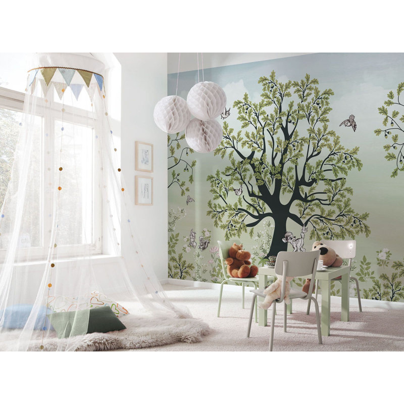 Disney Bambi Forest Friends baby girl non-woven 8.2cm x 13.12cm Low-Gloss Wallpaper Roll