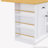 53inch Large Kitchen Island with 2 Bar Stools,Drop Leaf and Power Outlet-1784167425